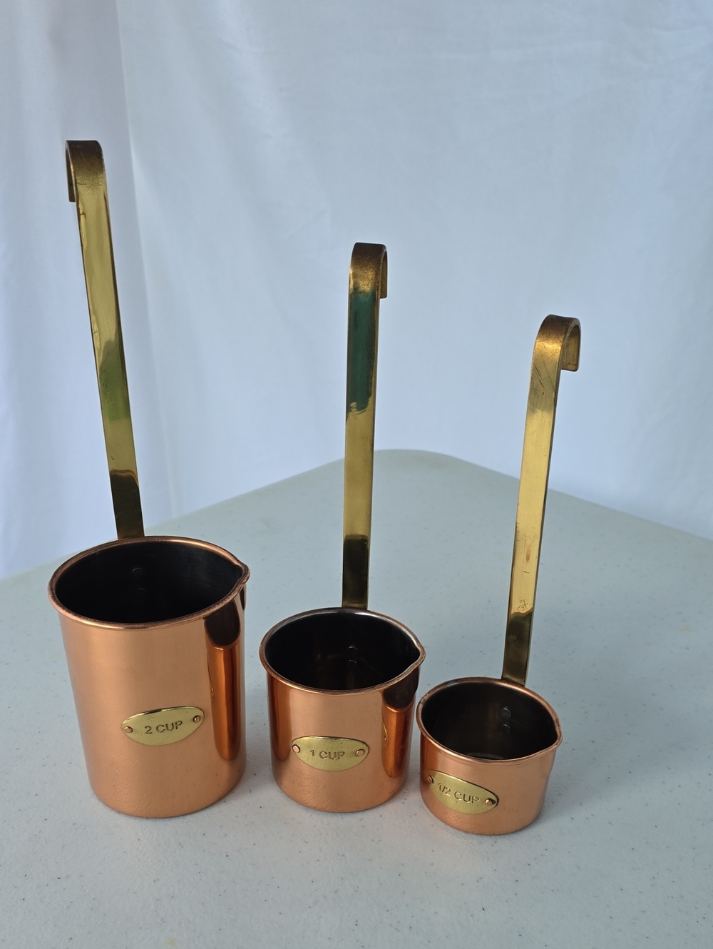 Source Unknown Copper and Gold Measuring Cup Set - 3 Piece